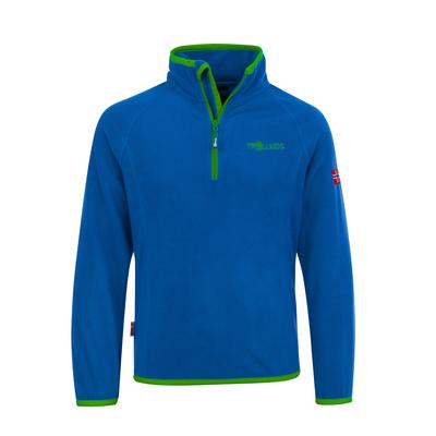 Trollkids Kids Nordland Half Zip Warm Blue Children's Fleece Sweatshirt (707-113)