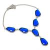 Natural London Blue Topaz Gemstone 925 Sterling Silver Jewelry Necklace 18" ASN-5912