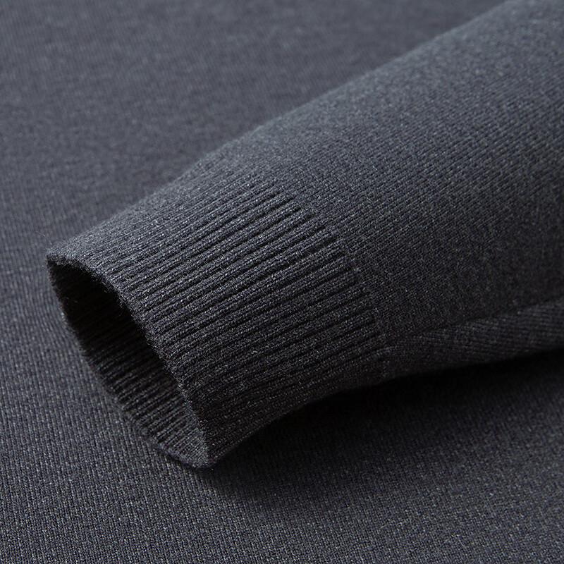 FAPAI Men's Round Neck Solid Knit Sweater