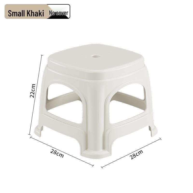 Red Festive High Plastic Stool – Sturdy Household Chair