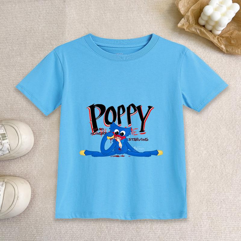 Game Pop-py Playing Time Children T Shirt W-Huggy Girl Boy Short Sleeve Tee Shirt Cartoon Baby Clothes Kids Summer Cotton Tops