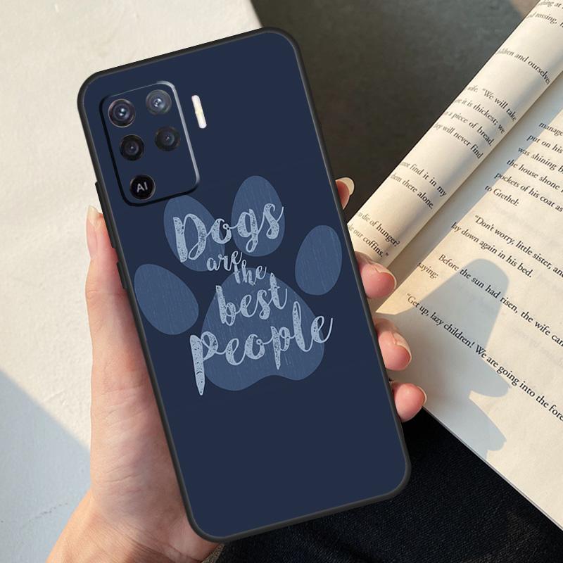 Dog Foot Paw Colorful Pattern Case For Oppo A74 A57 A17 A77 A18 A38 A58 A78 A98 A54 A94 A80 A60 A40 A96 A76 A16 A15 A5 Pro