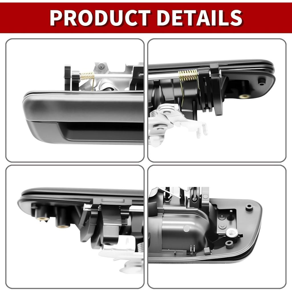 Tailgate Door Handle Compatible with Colorado 2004-2014 Canyon 2004-2012 97319415 gm1915127 Without Keyhole Tail gate Liftgate Latch Lock Matte Black
