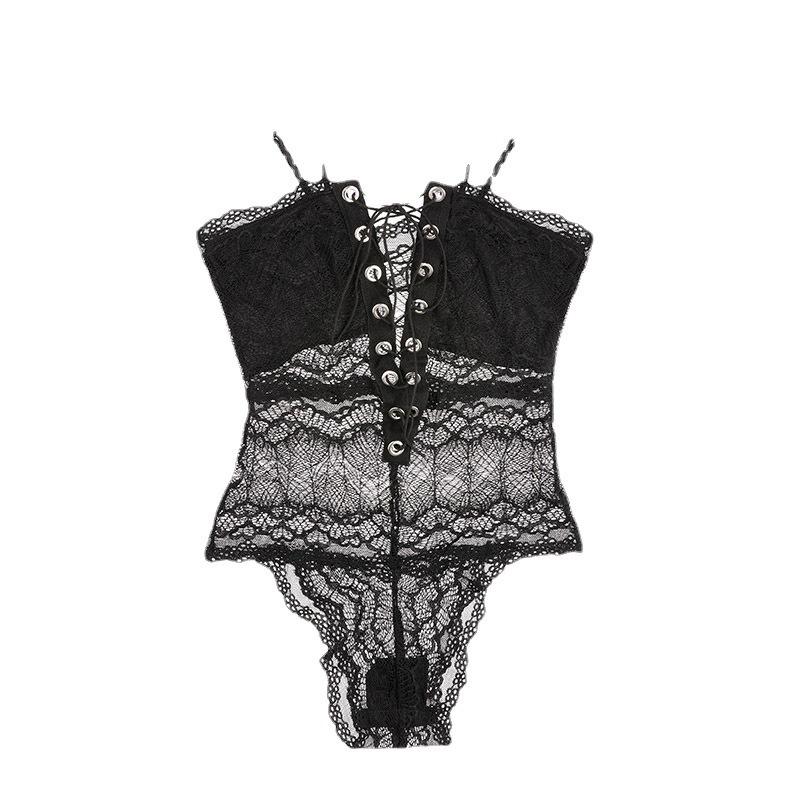 Sexy lingerie open-file tights sexy lace seduction perspective large-size uniform suit