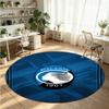 Tapis rond en velours cristal imprimé Atalanta FC Tapis de sol doux antidérapant pour chambre à coucher Cadeau de vacances