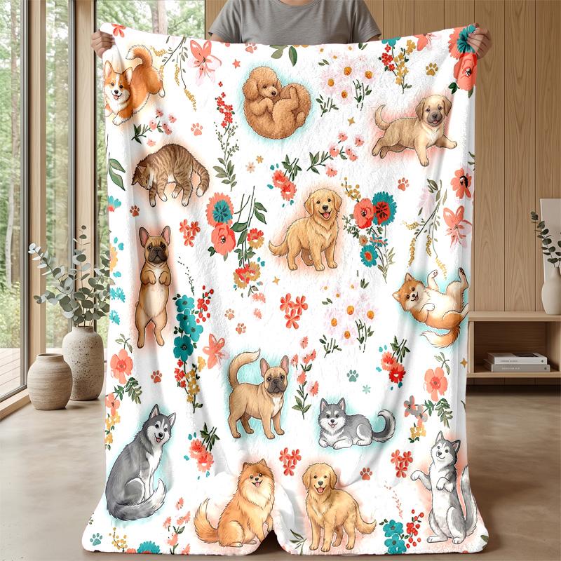 Flaming Rottweiler Artwork Theme blanket Lightweight Warm Flannel Blanket Decorative Throw Blanket for Home Decoration