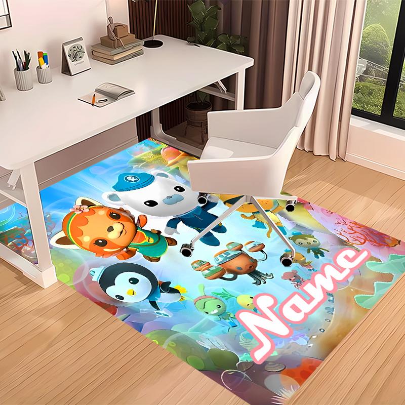 Custom Personalization Octonauts Print Area Rug - Soft, Washable Non-Slip Indoor Mat,Living Room,Home&Office Decorative Rug