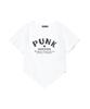 Nagwonpeongkeu Hemline Punk & Paradise Crop T-Shirt [White]