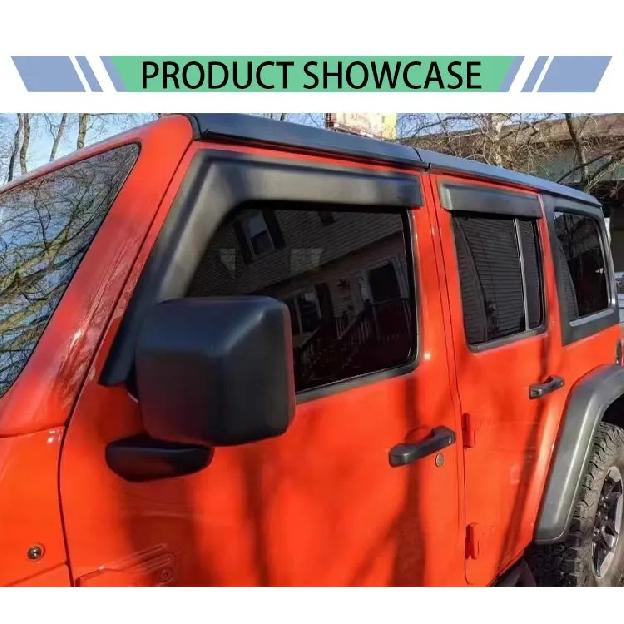 Rain Eyebrow For Jeep Wrangler JK JL JT (2-doors/4-doors) Rain Shield ABS Plastic Sun Visor Exterior Kits Off-Road Accessories