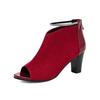 Women's high-heeled sandals spring and summer new sexy Roman style thick heel large size fish mouth cool boots
