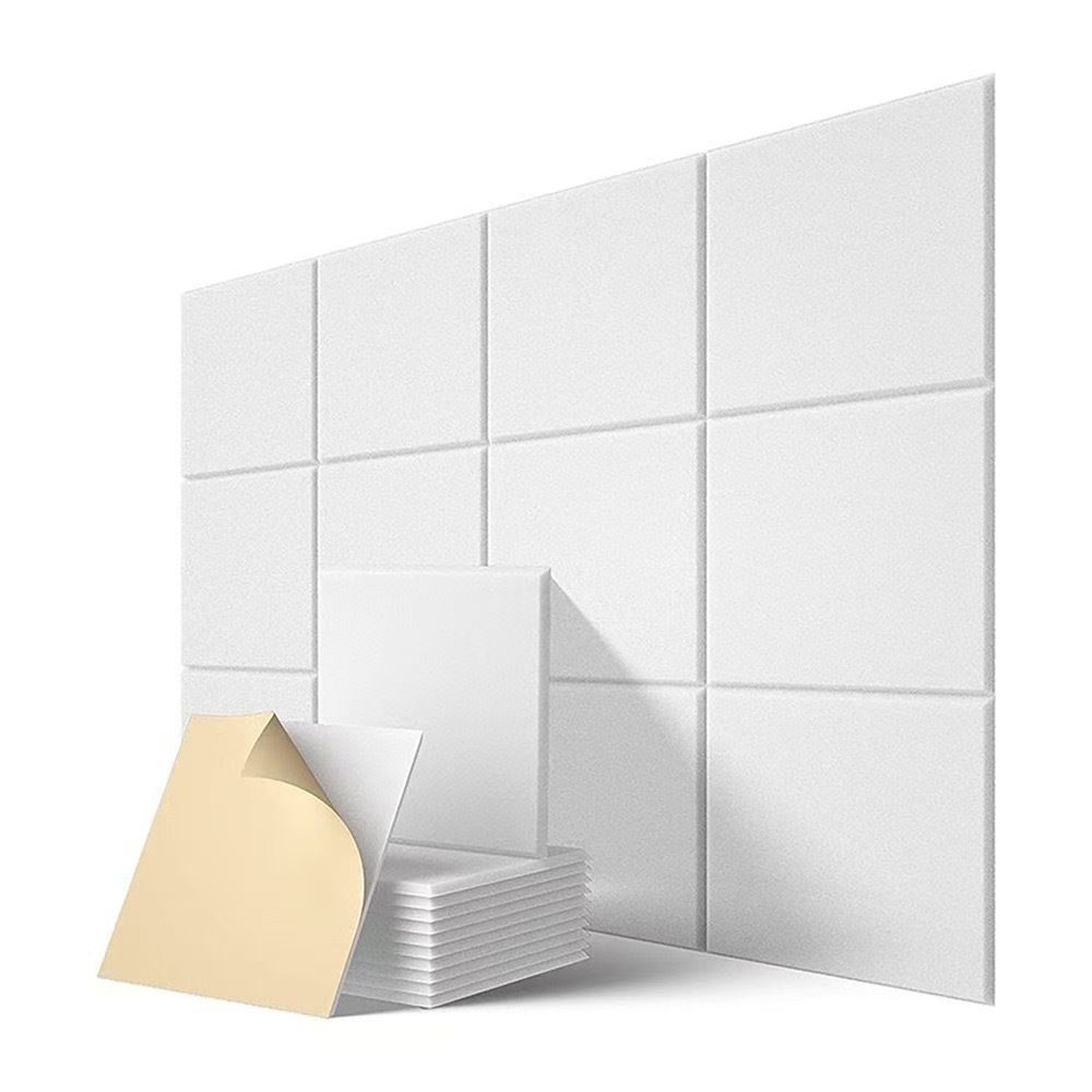 Polyester Fiber Acoustic Panels Soundproof Wall Panels Self-Adhesive Wall Tiles for Home Studio Office Noise Reducing Wall Decor