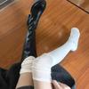 Women Autumn And Winter Knit Socks Hose Leg Warmer Boots Accessories Black White Gray Jk Over Knee Thigh High Stockings