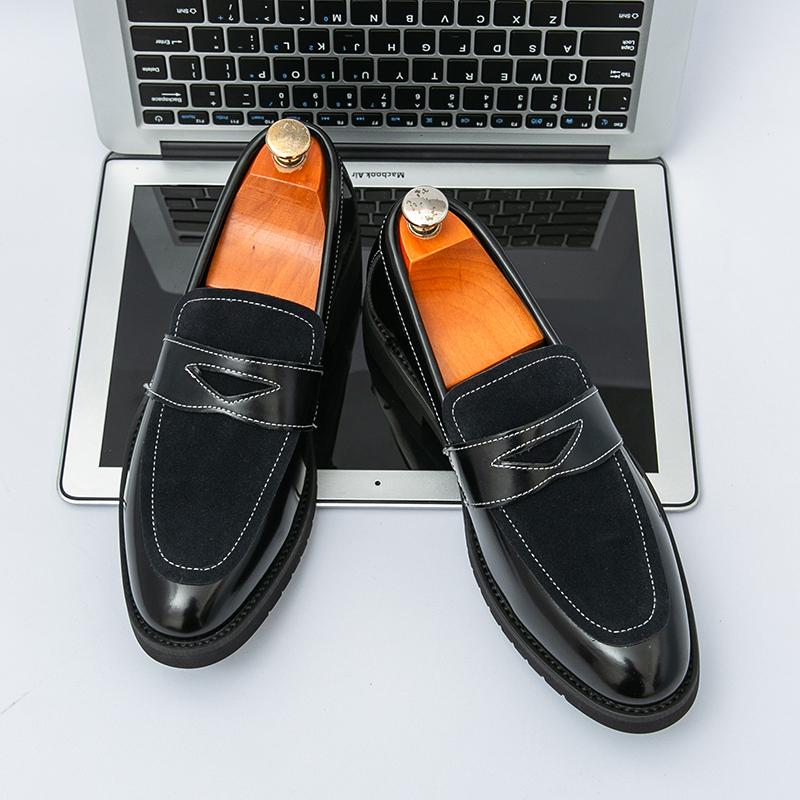 Mode Streetstyle Leder Herren Slipper Stilvolle Lässige Herren Loafer Mokassins Atmungsaktive Herren Fahrschuhe Handgefertigt Business Flats