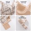Seamless Large Chest Small Full Cup Bra Anti-sagging Wide Shoulder Strap Pressure Relief Jelly Strip Large Size Bra