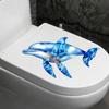 Glow In The Dark Dolphin Toilet Stickers, Waterproof PVC Bathroom Wall Decals, Self-Adhesive Kids Toilet Seat Decor, Removable Luminous Bathroom