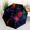 1pc Butterfly Fantasy Automatic Folding Umbrella - 8-Rib Compact Travel Umbrella Durable & Portable for Outdoor Use, Perfect Gift for Birthdays039