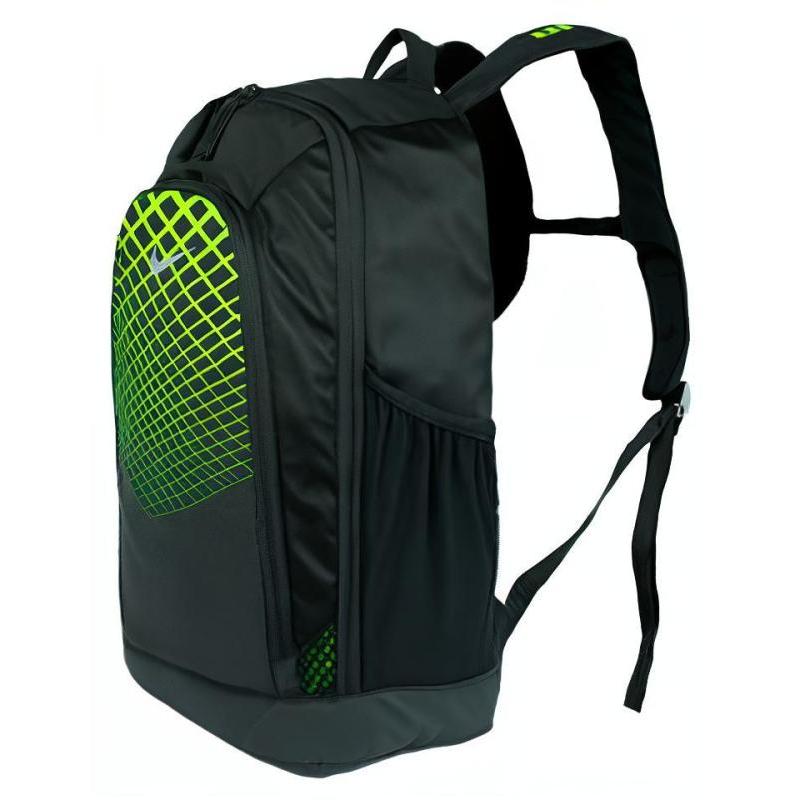 Nike Polyester Backpack Regular Unisex Black/Green Casual BA5374-010