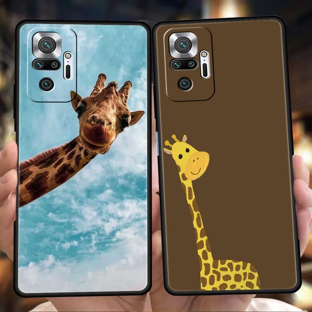 giraffe illustration Phone Case For Xiaomi Redmi Note 14 13 12 10 11 Pro Plus 14C 13C 12C 10C 9C 5G Soft TPU Cover