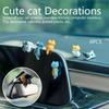 6pcs Adorable Cartoon Cat Figurines,Vibrant Screen Edge & Car Decor,Versatile Display Accents,Car Center Console Interior Decor