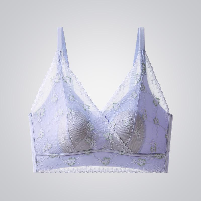 Summer Lace Bra Women's Suspender Bra Gathering Thin Anti Sagging Sexy Back Bra Vest