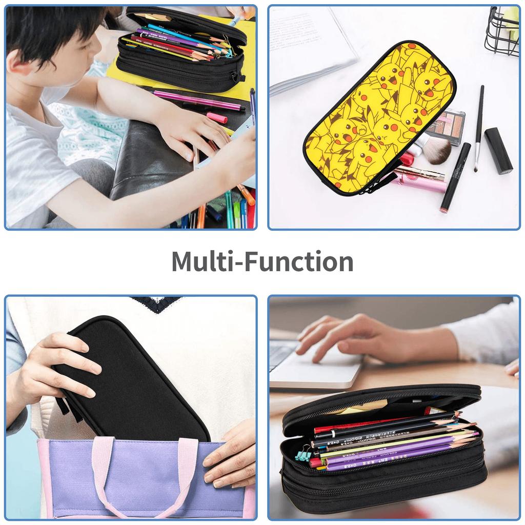 Custom Pokemon Pikachu Large Capacity Bags for Child  Handheld Study Bag for Boys Gilrs Kids