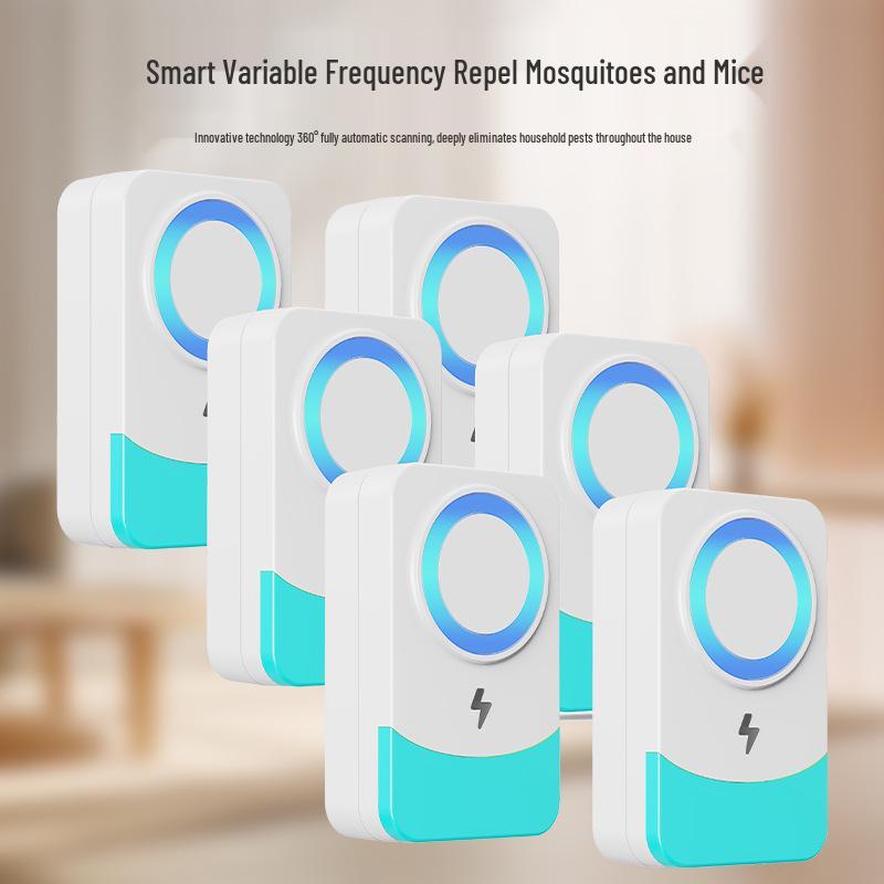 

Суперрозумний ультразвуковий відлякувач шкідників та комарів - Знищувач комах для дому US Plug білий