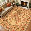 Green Botanical Tiger Floral Area Rug Boho Jungle Animal Print Non-Slip Soft Indoor Carpet Living Room Bedroom Home Decor Mat
