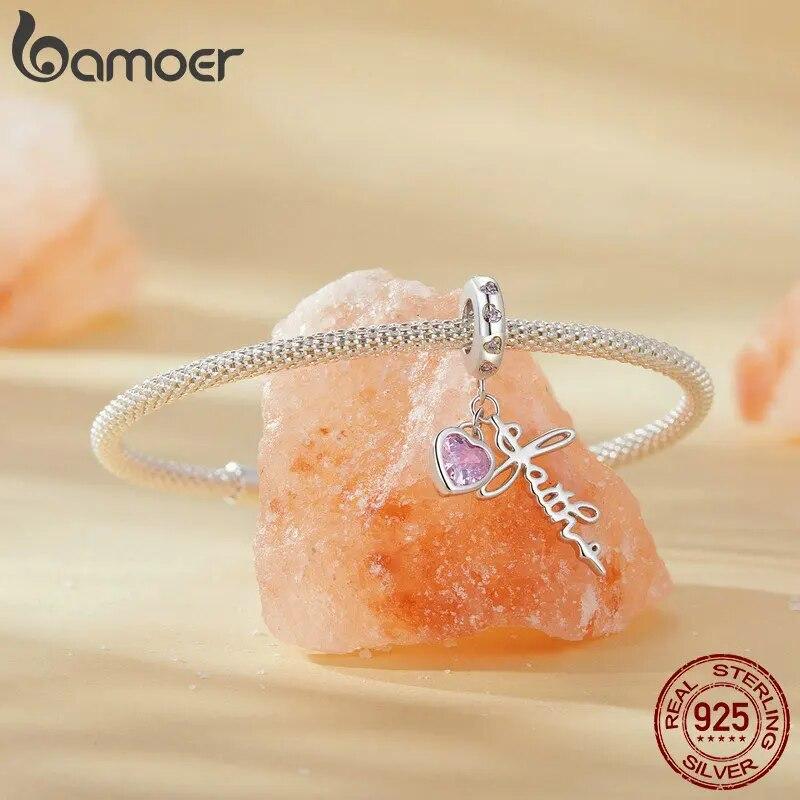 Ciondolo Donna In Argento 925 Con Zirconi – Adatto Per Bracciali E Collane Europee, Regalo Per La Festa Della Mamma
