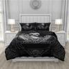 Skull & Skeleton Gothic Vintage Duvet Cover Set 200x200cm King Size Bedding Set Halloween Home Decor Boho Dark Fantasy Bed Set