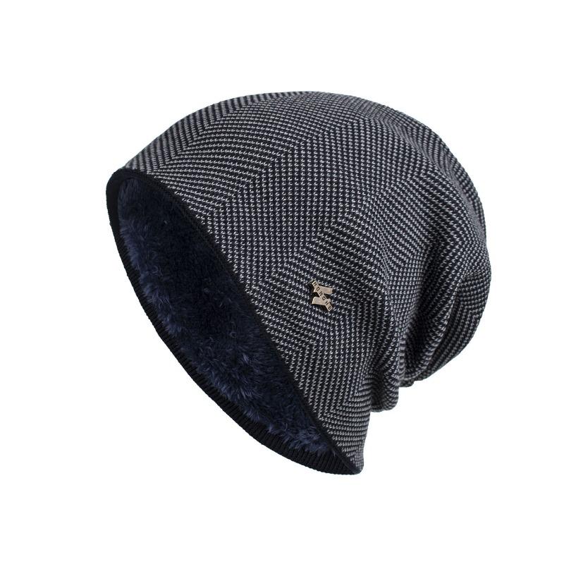 Cappello Caldo Invernale da Uomo Cappelli Casual Lavorati a Maglia per Adulti da Uomo Cappellino Monocolore da Esterno di Marca