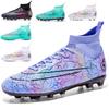 2025 Cristiano Messi Football Boots Boys High Top AG Spikes Artificial Grass Competition Training Shoes TF Broken Nails