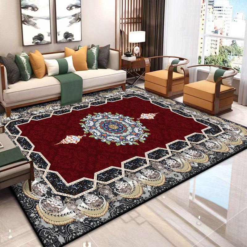 Non-slip Large Living Room Rug Persian Style Home Carpet Soft Bedroom Decoration Carpets Easy Clean Entrance Door Mat Washable