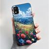 Case For Itel A17 Bumper Soft Silicone Jelly Black Case Trendy Style Painted Pattern Funny Milk Tea Rabbit Shockproof Cover