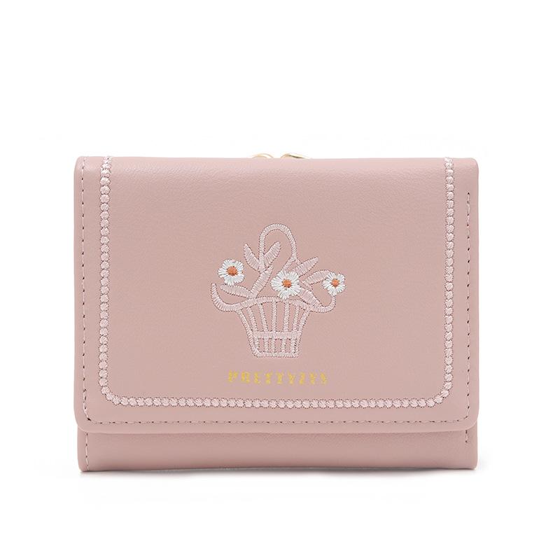 PU Printed Ins Multi Card Folding Women's Coin Wallet