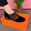 Soft Leather Mesh Women's Shoes Round Toe Flat Heel Summer Spring Style Hollow Out Design Comfortable Bottom Mom Shoes