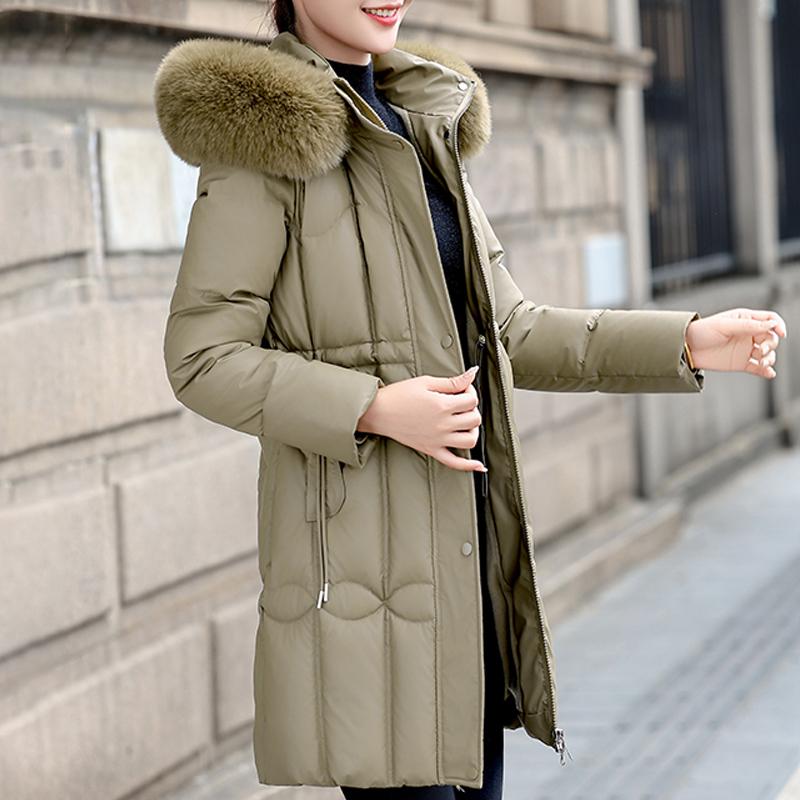 Fashion Women's Coats Winter Long Parkas Hooded Faux Fur Collar Loose Thick Warm Women Jackets