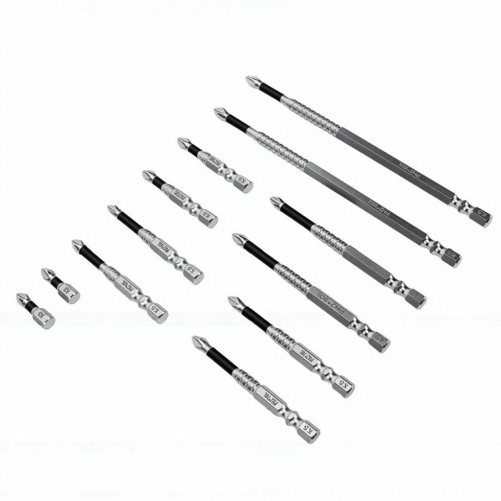 High Magnetic Screwdriver Drill Bits Set 25mm 50mm 65mm 70mm 90mm 150mm Anti Slip Magnetic Electric Screwdriver Bits Set