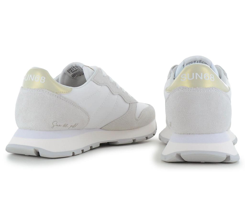 SUN68 Ally Gold Silver - Damen Sneakers Schuhe Weiß Z36202-01 ORIGINAL