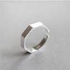 XIYANIKE Silver Handmade Rings Korean Creative Geometric Jewelry for Women Wedding Couple Size 17mm Adjustable
