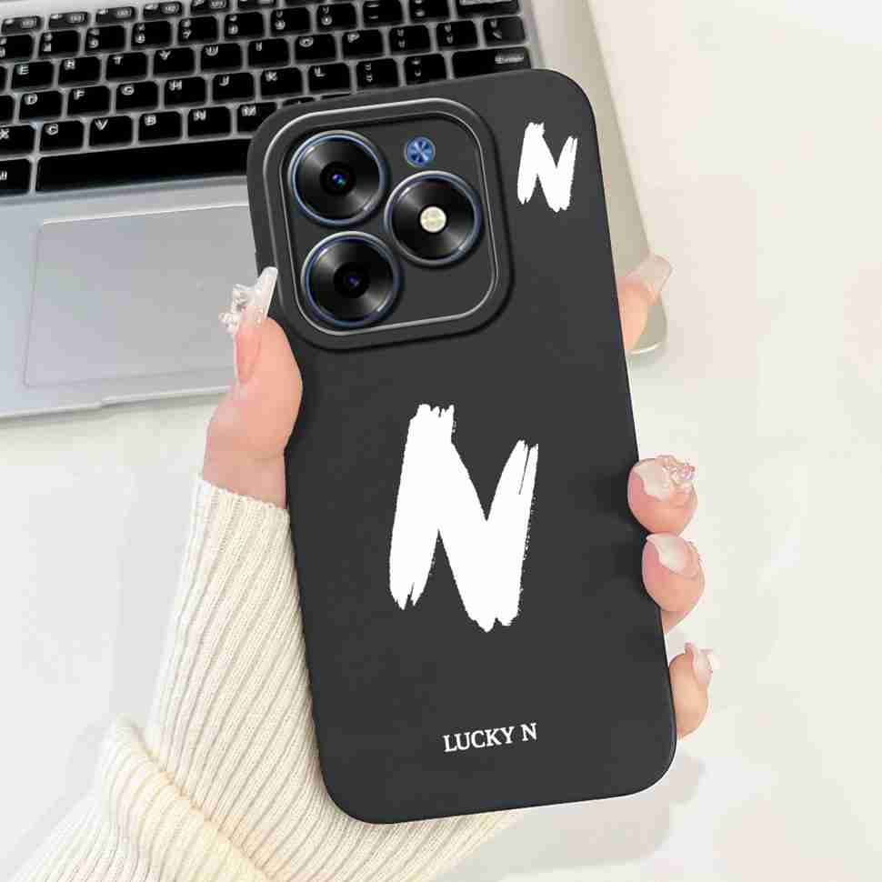 Luckly Letters For Infinix Smart 8 Cases Silicone Soft TPU Shockproof Cover For Infinix Smart 8 7 6 Smart8 Smart7 Smart6 Case