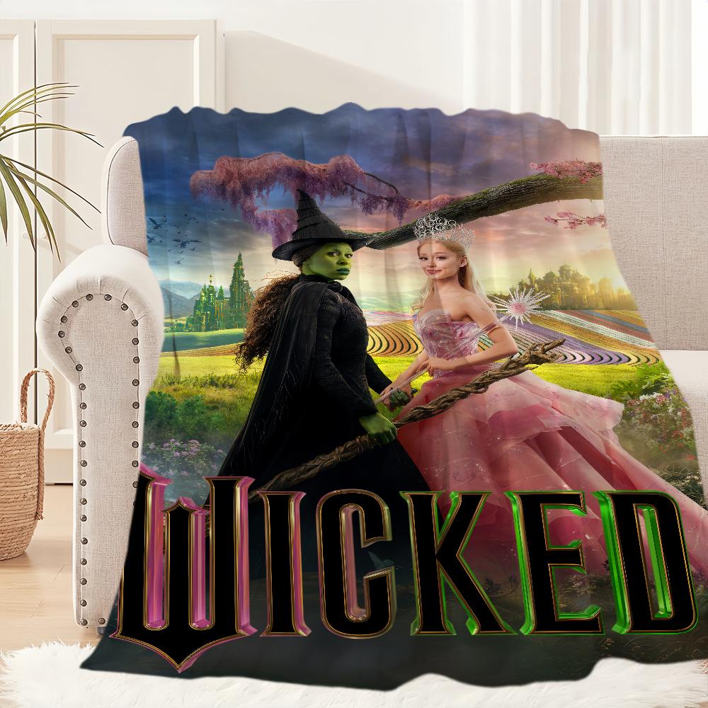 

Hot Film W-Wicked Blanket Plush Nap Sofa rug for Living Room Warm Office Bedroom Birthday Home Travel Kid Gifts 75x90cm