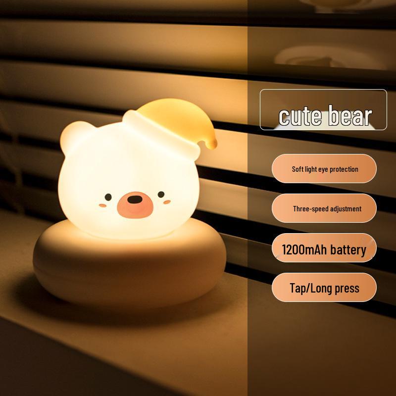 Rechargeable Eye-Friendly Night Light for Kids & Postpartum Mothers - Touch-Control Desk Lamp