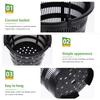 Hanging Flower Pots, 6 Sets Hanging Orchid Pot Breathable Mesh Net Pot Plastic Basket with Hook Orchids Flower Pots for Outdoor