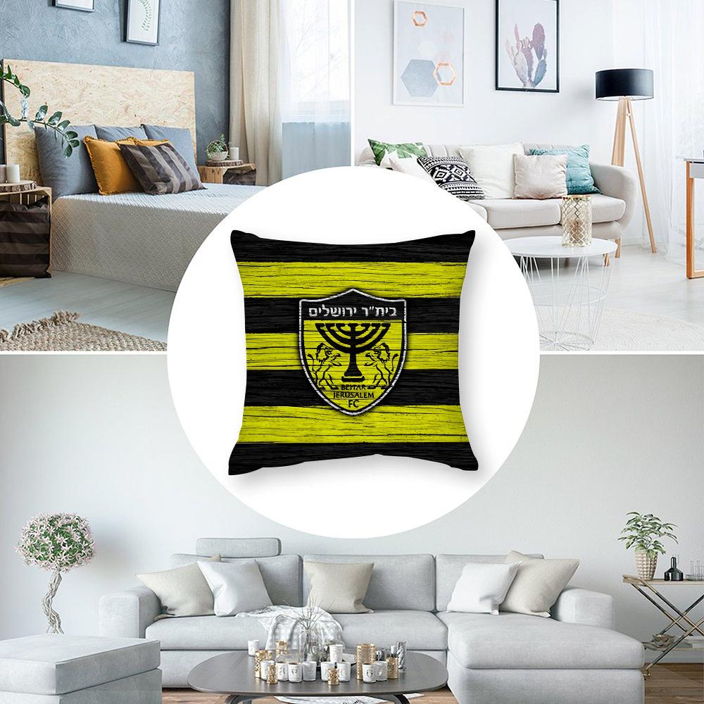 B-Beitar J-JerusalemS Pillow Case Short Plush Pillow Covers Sofa Decorative Gift Home Double-sided Printing Cushion Cover