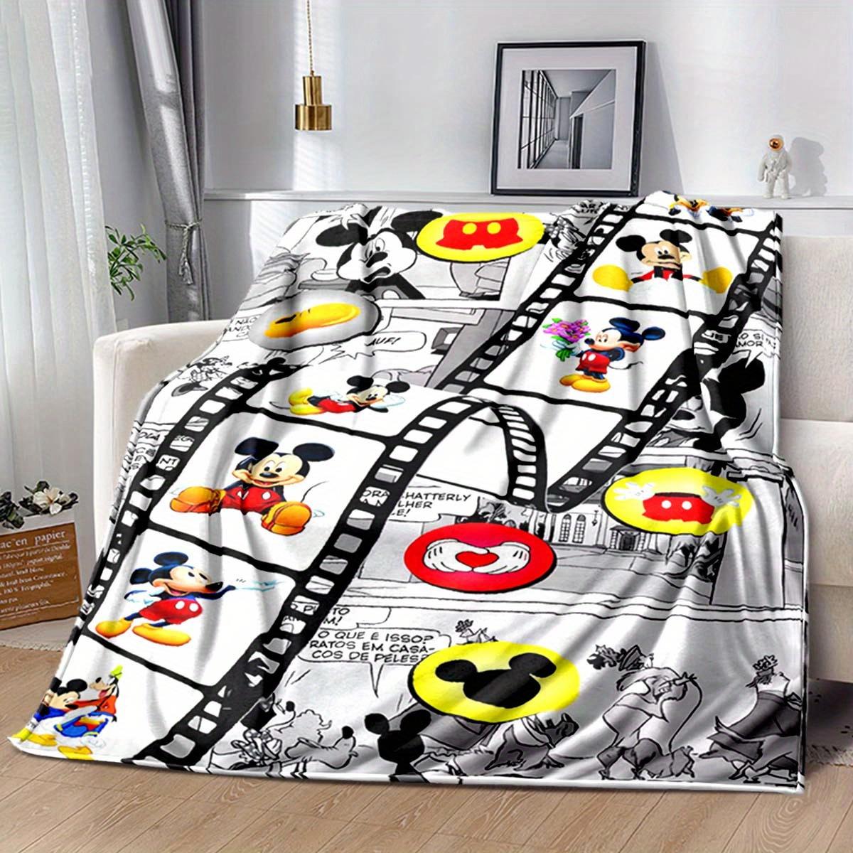 

1pc Mickey Printing for All Season, Cartoon, Office, Lunch Rest, Camping Talk, Car, Multifunctional Gift 130cmx150cm