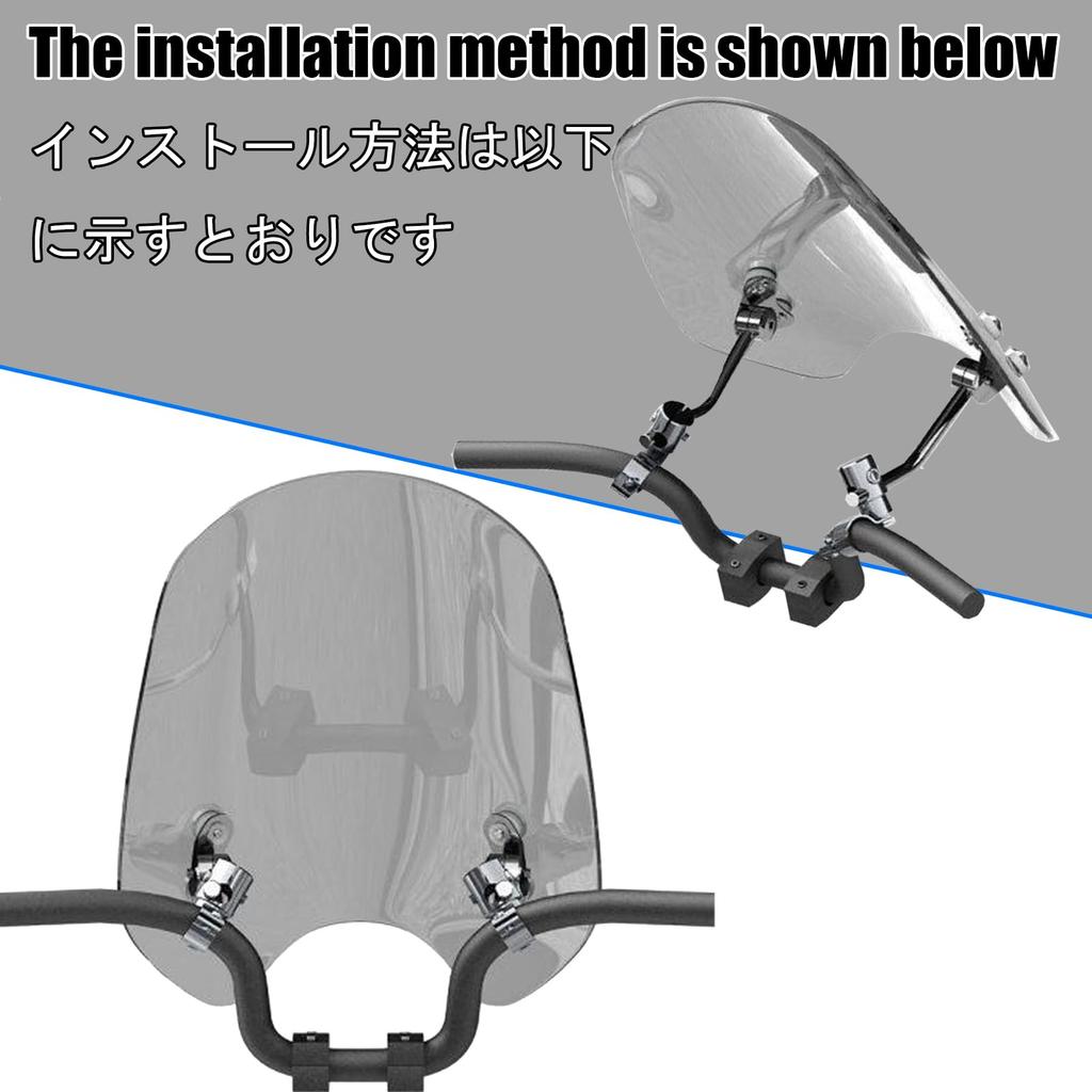 KAGEFUNE For DAX125 DAX125 ST125 2025 Motorcycle Windshield Air Fairing, Front Wind Deflector, Handlebar