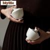 130ml Ivory White Pine Bamboo And Plum Gaiwan Aesthetic Tea Tureen Household Tea Bowl With Lid Kit Tea Maker Cover Bowl Teaware