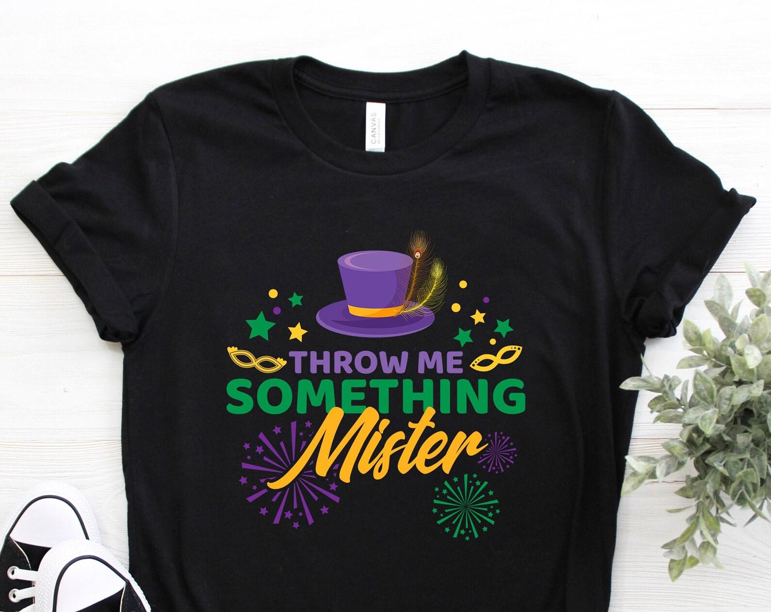 Funny Mardi Gras Carnival Lover T-shirt, New Orleans Beads Parade Birthday Gift Tshirt, Fleur-de-lis Nola Costume Party Present Tee Shirts 160