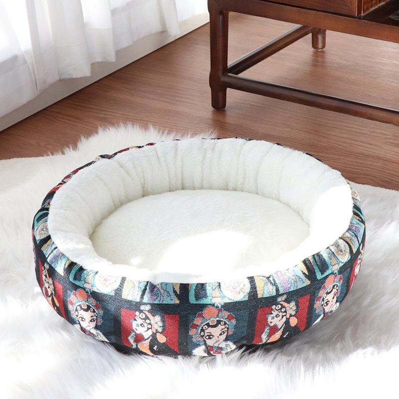 

Dog Nest Pad Warm Cat Nests Winter Thickened National Tide Jacquard Cloth Pet Pad Cat Small Dog Nest Pet Products XS-51 51 13CM