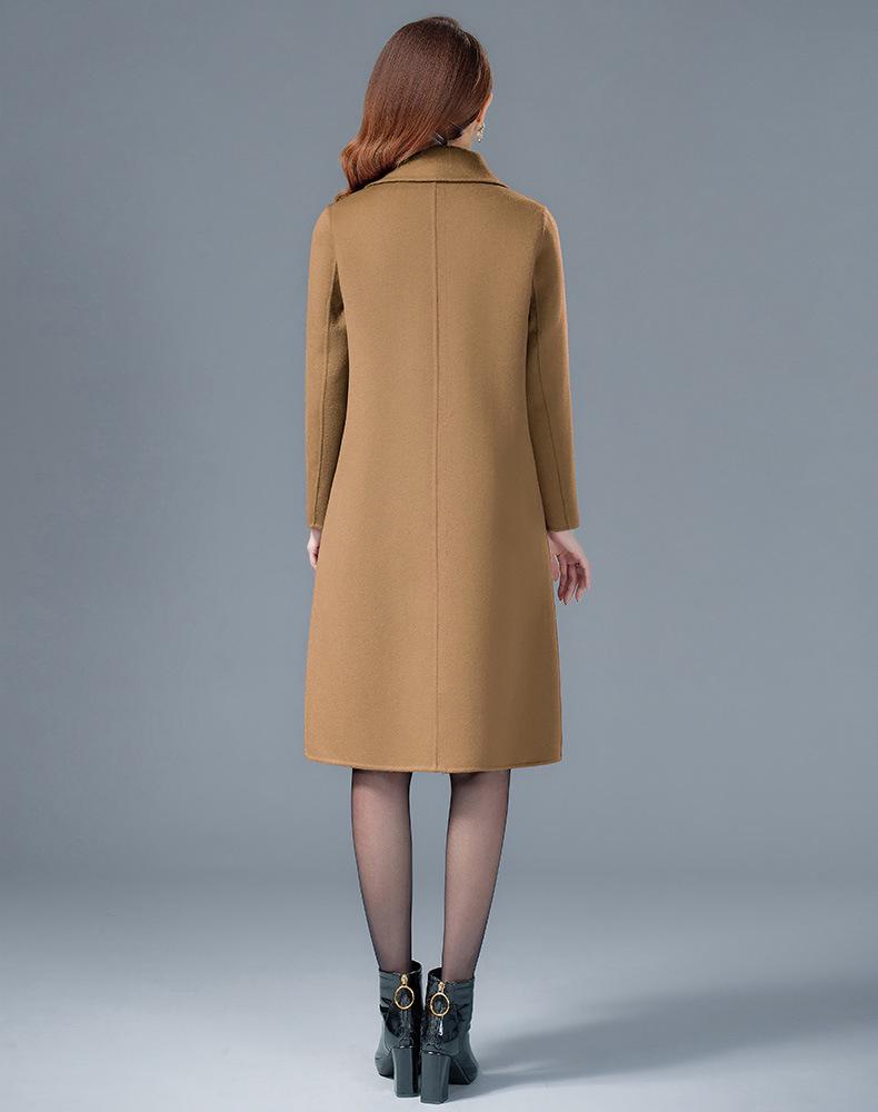 Doppelseitiger Wollmantel für Damen - Herbstkollektion 2026, Eleganter Slim Fit für Mütter mittleren Alters